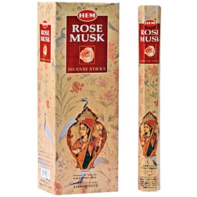 Hem Rose Musk Incense (Hex)